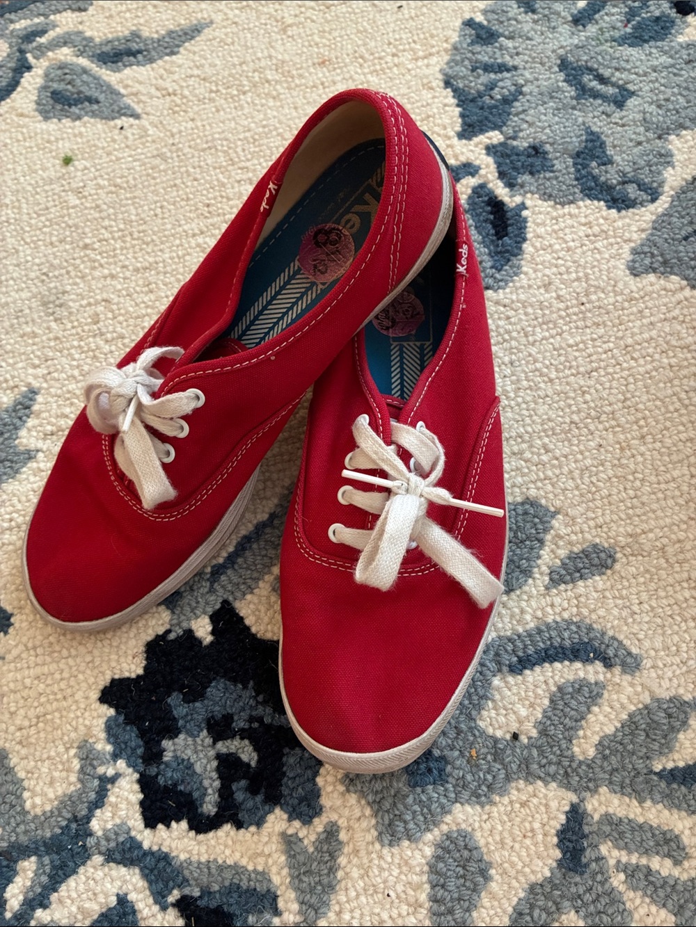 Women's Red Canvas Keds Sneakers